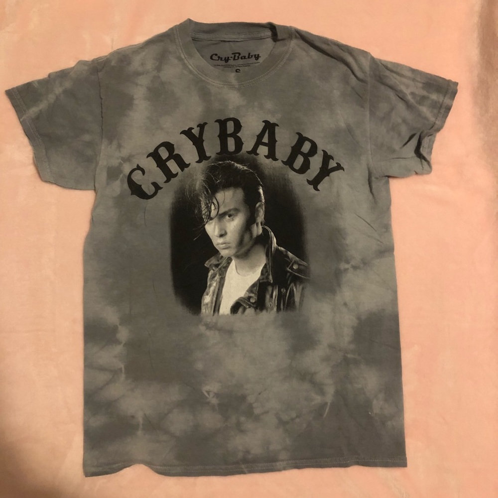 Gray Acid Wash Johnny Depp crybaby T-shirt SOLD
